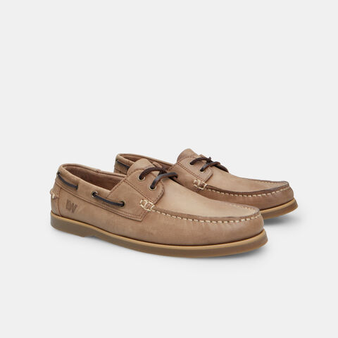Mocasines de hombre Weinbrenner de piel , Beige Mocasines de hombre Weinbrenner de piel , Beige